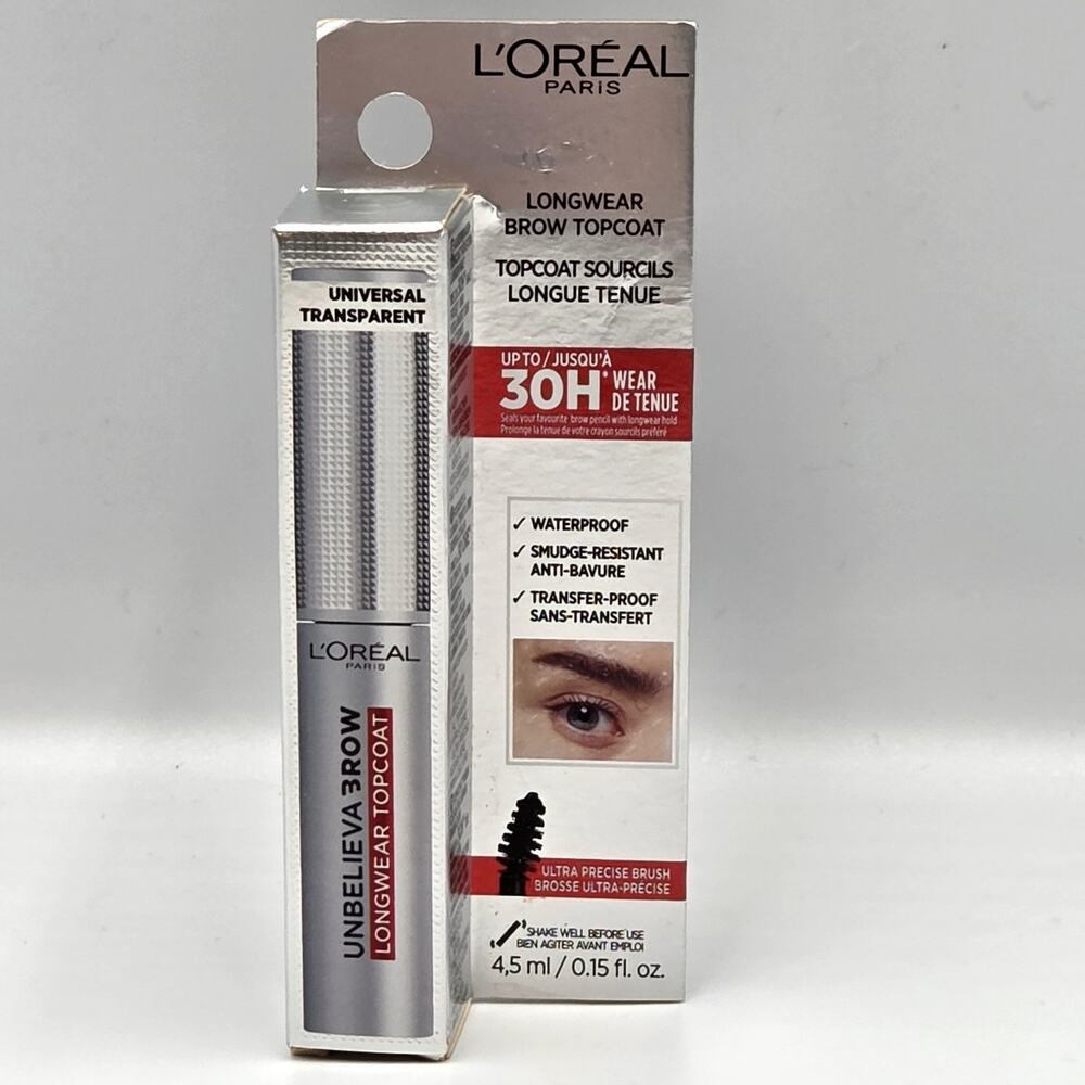 L'Oreal Longwaer Brow Topcoat Wtrproof 30hrwear Unbelievabrow Transparent *READ*